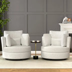Chenille Swivel Soft Modern Upholstered Accent Chair (Set of 2)