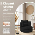 Chenille Swivel Soft Modern Upholstered Accent Chair (Set of 2)