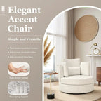 Chenille Swivel Soft Modern Upholstered Accent Chair (Set of 2)