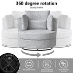 Chenille Swivel Soft Modern Upholstered Accent Chair (Set of 2)