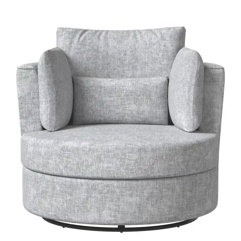 Chenille Swivel Soft Modern Upholstered Accent Chair (Set of 2)