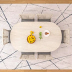 5/7 Piece Dining Table Set Consist of an Oval Dining Room Table