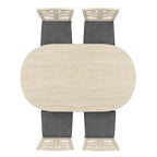 5/7 Piece Dining Table Set Consist of an Oval Dining Room Table