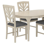5/7 Piece Dining Table Set Consist of an Oval Dining Room Table