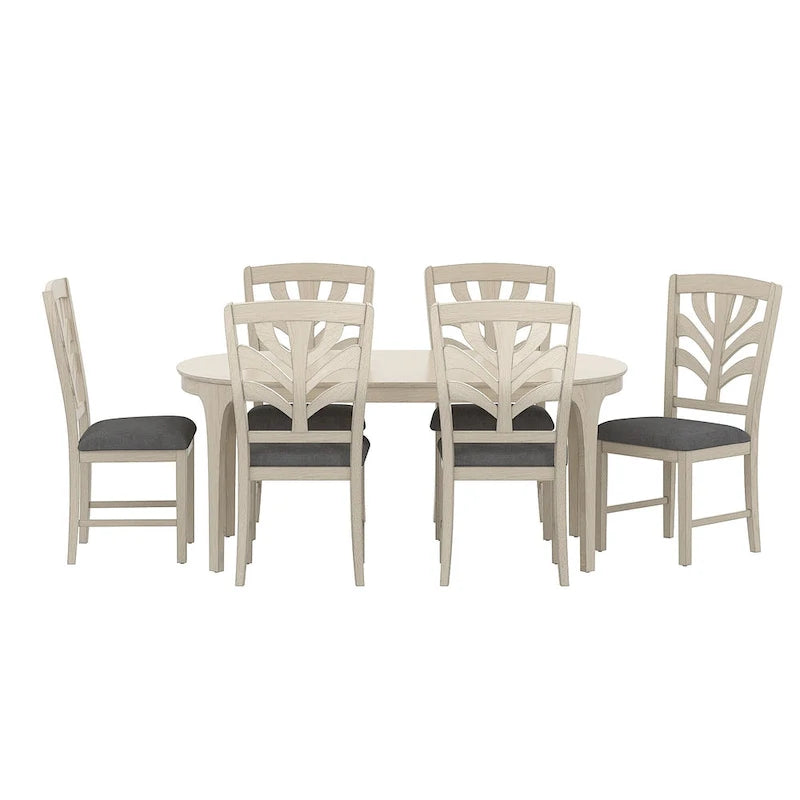 5/7 Piece Dining Table Set Consist of an Oval Dining Room Table