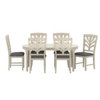 5/7 Piece Dining Table Set Consist of an Oval Dining Room Table