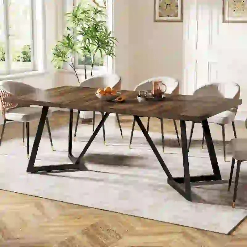 70.86-Inch Large Dining Table for 6-8, Modern Dining Room Table