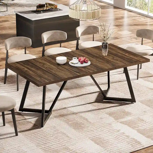 70.86-Inch Large Dining Table for 6-8, Modern Dining Room Table
