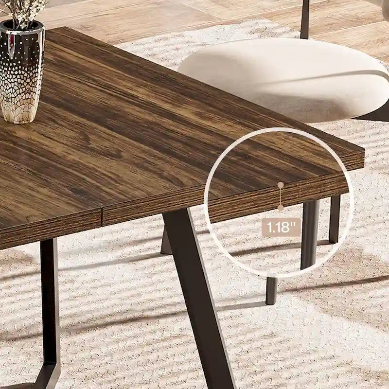 70.86-Inch Large Dining Table for 6-8, Modern Dining Room Table