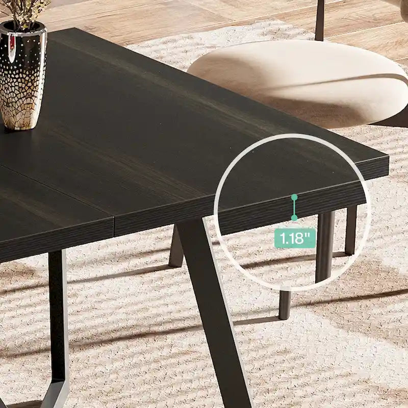 70.86-Inch Large Dining Table for 6-8, Modern Dining Room Table