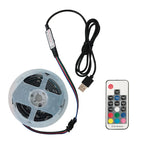 White 51.22 TV Stand with LED Lights and Toughened Glass Shelf for TVs Up to 55