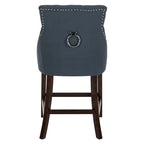 Dottie 26-inch Tufted Wing Back Counter Stool - Grey / Espresso (Set of 2) - 22.5 x 25 x 41 - 22.5 x 25 x 41