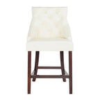 Dottie 26-inch Tufted Wing Back Counter Stool - Grey / Espresso (Set of 2) - 22.5 x 25 x 41 - 22.5 x 25 x 41