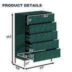 Clihome Wooden 5-Drawer Storage Chest