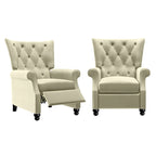 Plush Pushback Recliner Chairs (Set of 2)
