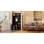 Hall Tree Storage Bench Shoe Rack Entryway Hall Tree Shoe Storage