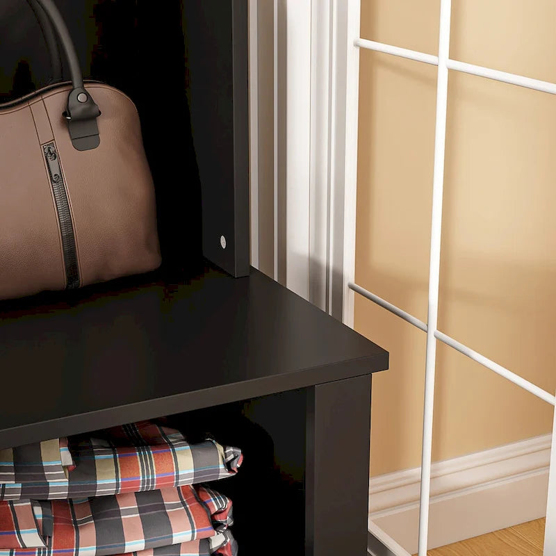 Hall Tree Storage Bench Shoe Rack Entryway Hall Tree Shoe Storage