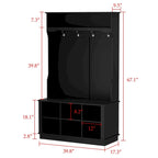 Hall Tree Storage Bench Shoe Rack Entryway Hall Tree Shoe Storage