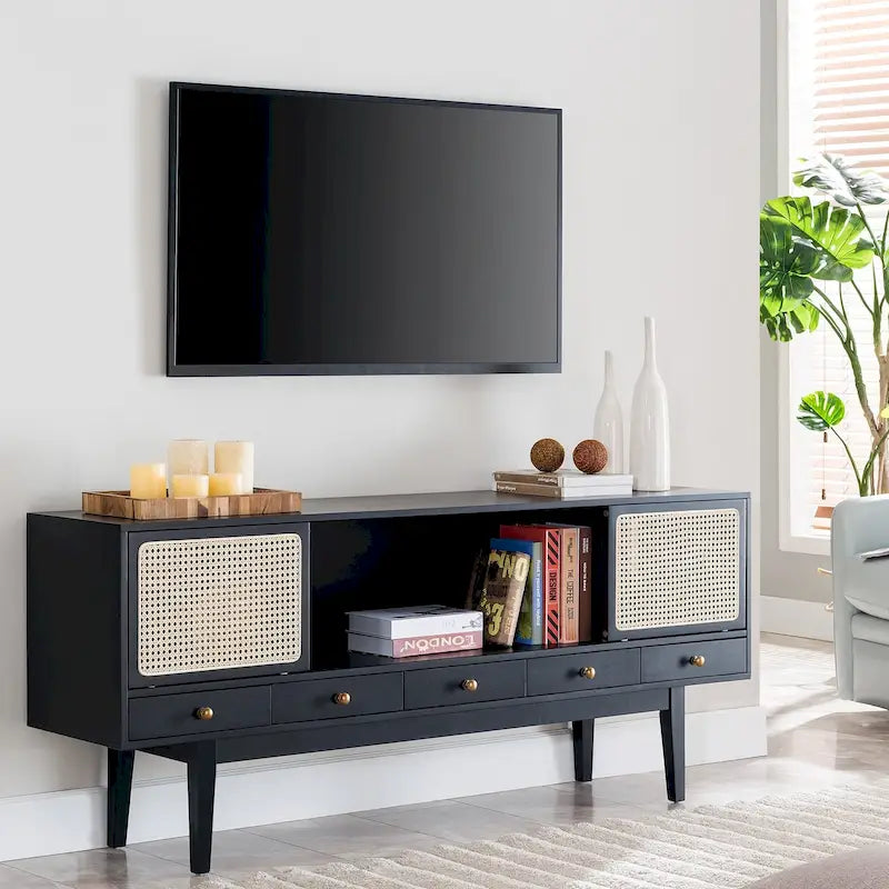 Mid-century Modern TV Stand Media Console for TV's up to 68