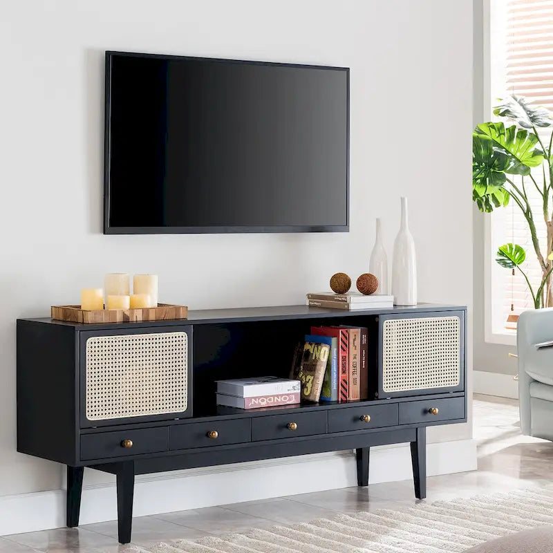 Mid-century Modern TV Stand Media Console for TV's up to 68