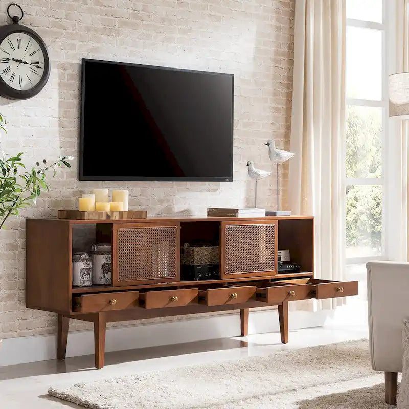 Mid-century Modern TV Stand Media Console for TV's up to 68
