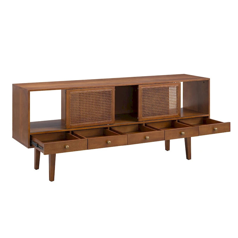 Mid-century Modern TV Stand Media Console for TV's up to 68