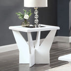 Ameena Contemporary 22-inch Glass Top End Table by