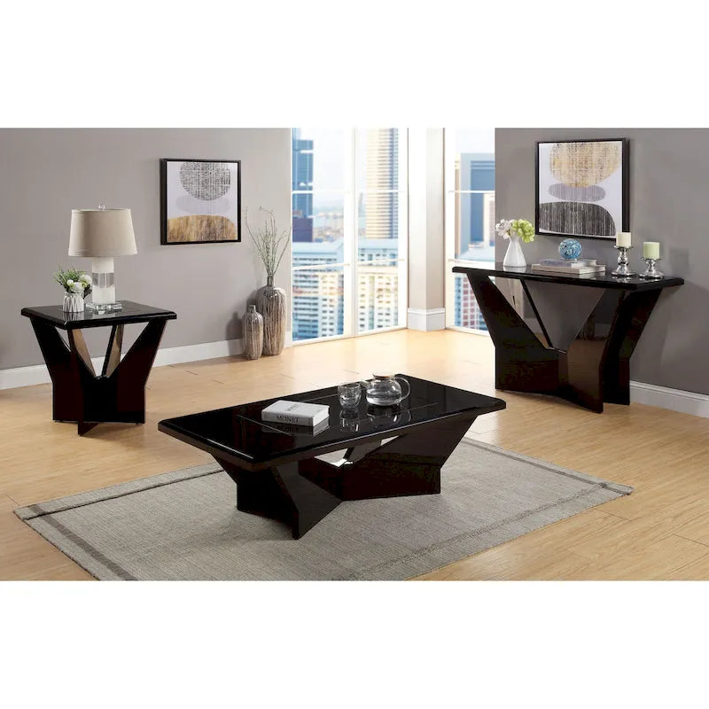 Ameena Contemporary 22-inch Glass Top End Table by