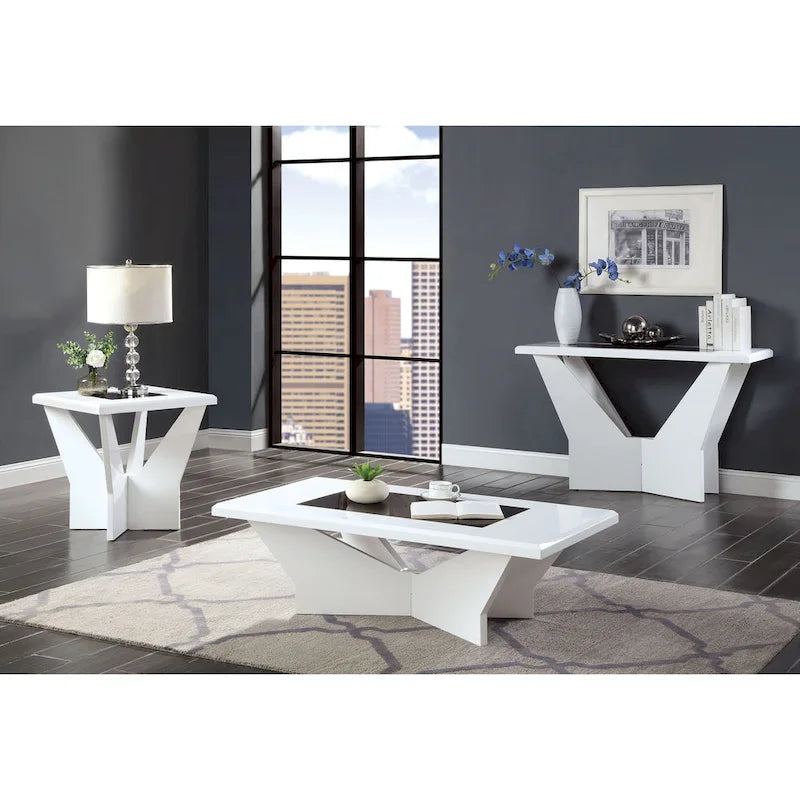 Ameena Contemporary 22-inch Glass Top End Table by