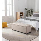  Ved Storage Bench, Flip Top, Fabric Upholstery