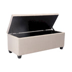 Ved Storage Bench, Flip Top, Fabric Upholstery