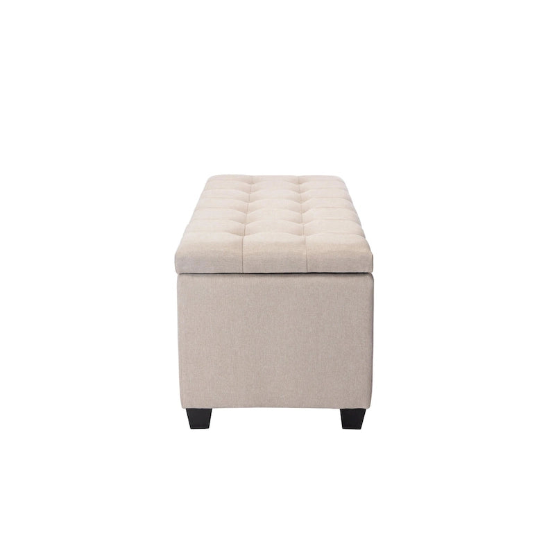 Ved Storage Bench, Flip Top, Fabric Upholstery