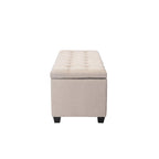 Ved Storage Bench, Flip Top, Fabric Upholstery