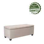 Ved Storage Bench, Flip Top, Fabric Upholstery