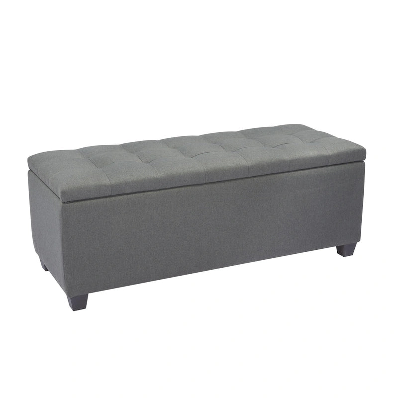 Ved Storage Bench, Flip Top, Fabric Upholstery