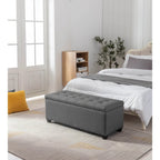 Ved Storage Bench, Flip Top, Fabric Upholstery