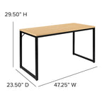 Commercial Grade Industrial Style Office Desk - 47 Length