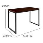 Commercial Grade Industrial Style Office Desk - 47 Length
