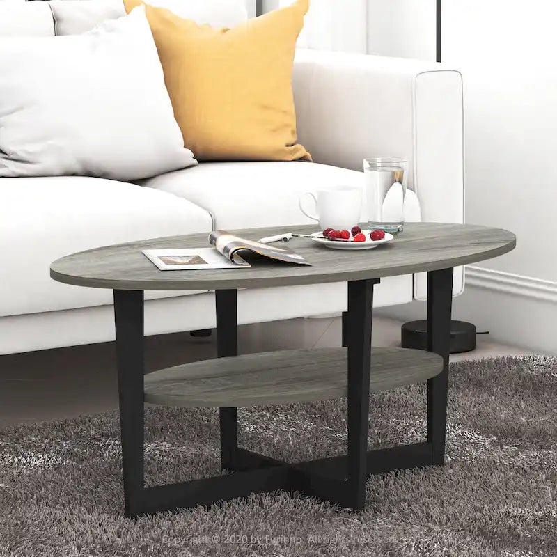 Furinno JAYA Oval Coffee Table