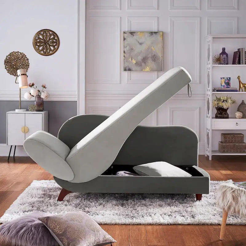 Aideen 2-tone Storage Chaise by