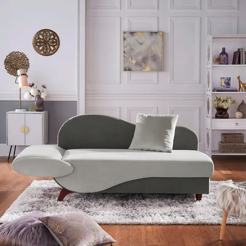 Aideen 2-tone Storage Chaise by