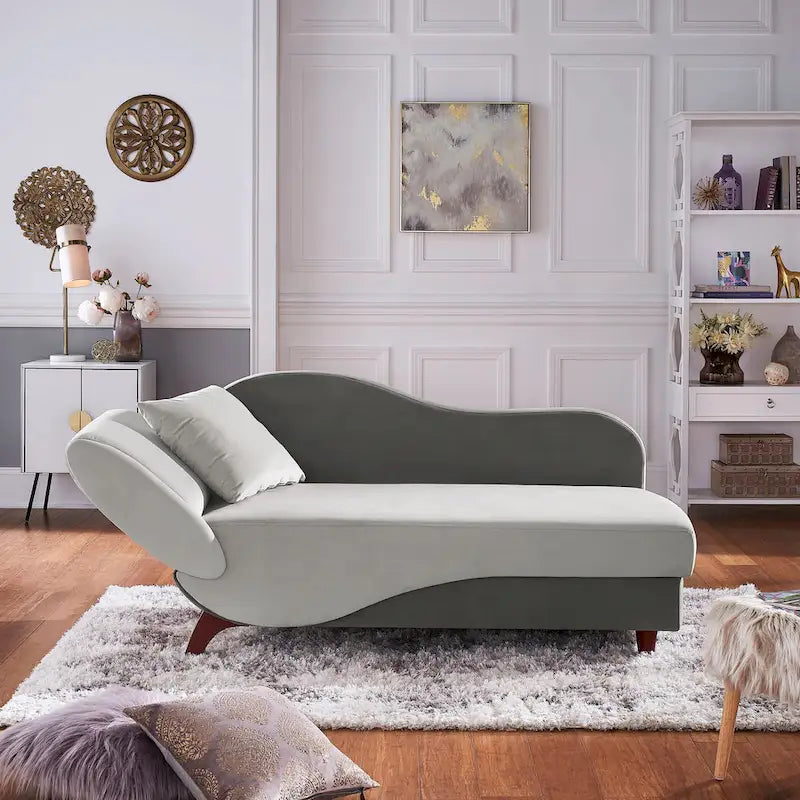 Aideen 2-tone Storage Chaise by