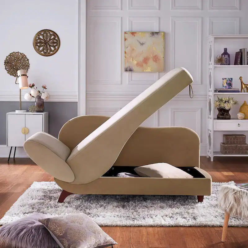 Aideen 2-tone Storage Chaise by
