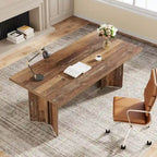 63-Inch Executive Office Desk, Modern Wood Large Computer Desk