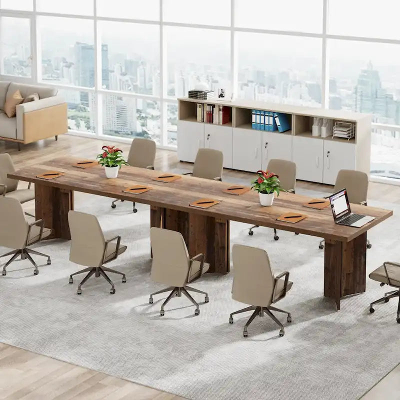 63-Inch Executive Office Desk, Modern Wood Large Computer Desk