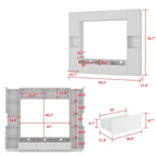 Glossy Entertainment Center TV Media Center Wall Storage Cabinet - 94.5X78.7