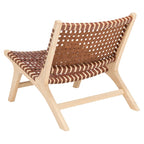 SAFAVIEH Theodora Leather Woven Accent Chair - 25.2 W x 31.5 L x 26.8 H - 25Wx31Dx27H