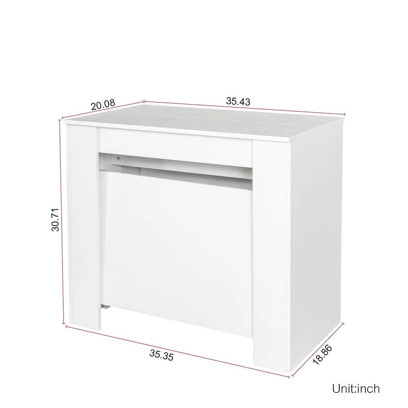 Wood Multifunctional Extendable Dining Table