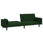 vidaXL 2-Seater Sofa Bed Upholstered Convertible Sleeper Sofa Couch Velvet - 86.6 x 33.3 x 27.2