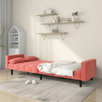 vidaXL 2-Seater Sofa Bed Upholstered Convertible Sleeper Sofa Couch Velvet - 86.6 x 33.3 x 27.2